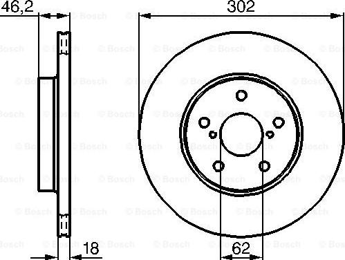 BOSCH 0 986 478 490 - Tarcza hamulcowa