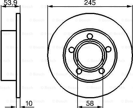 BOSCH 0 986 478 461 — Tarcza hamulcowa