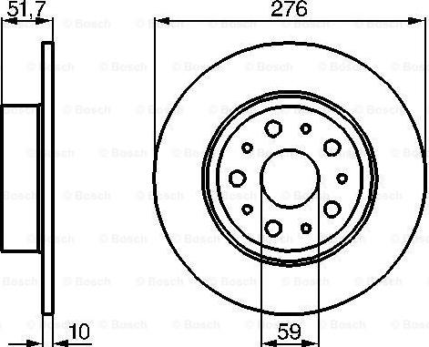 BOSCH 0 986 478 463 — Tarcza hamulcowa