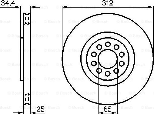 BOSCH 0 986 478 467 - Tarcza hamulcowa