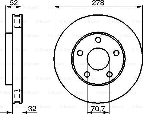 BOSCH 0 986 478 486 — Tarcza hamulcowa