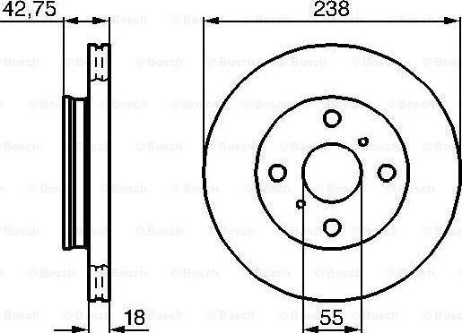 BOSCH 0 986 478 438 — Tarcza hamulcowa