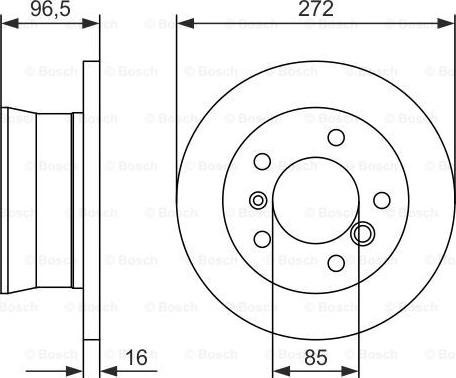 BOSCH 0 986 479 B33 - Tarcza hamulcowa