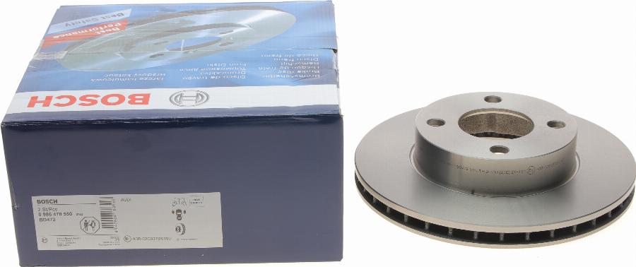 BOSCH 0 986 478 550 — Tarcza hamulcowa