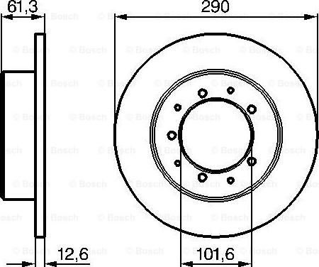 BOSCH 0 986 478 656 - TARCZA HAMULCOWA TYŁ