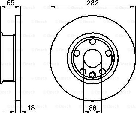 BOSCH 0 986 478 613 - Tarcza hamulcowa