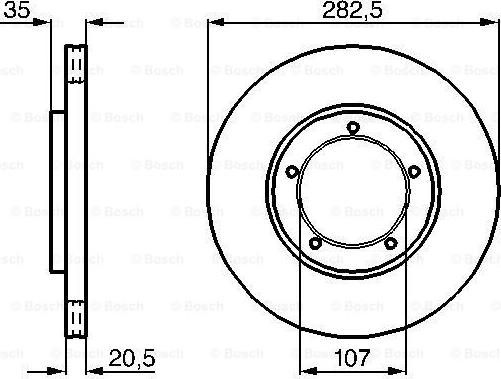BOSCH 0 986 478 097 - Tarcza hamulcowa