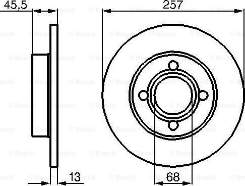 BOSCH 0 986 478 016 - Tarcza hamulcowa