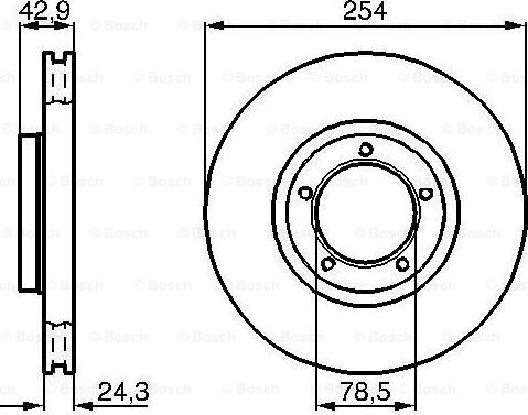 BOSCH 0 986 478 160 - TARCZA HAMULCOWA PRZÓD