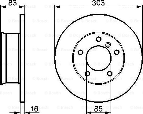BOSCH 0 986 479 C84 - Tarcza hamulcowa