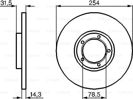 BOSCH 0 986 478 345 — Tarcza hamulcowa