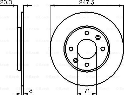 BOSCH 0 986 478 371 — Tarcza hamulcowa