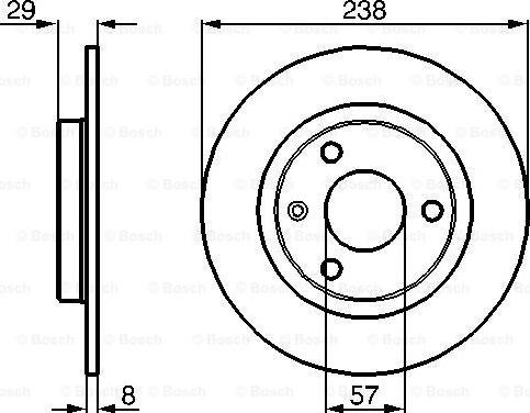 BOSCH 0 986 478 246 - TARCZA HAM. PEUGEOT P. 106 1.0-1.1 91-04