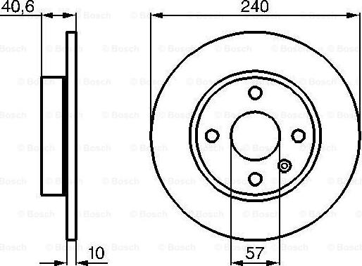 BOSCH 0 986 478 731 - TARCZA HAM. OPEL T. COMBO-CORSA-TIGRA 1.0-1.8 00-