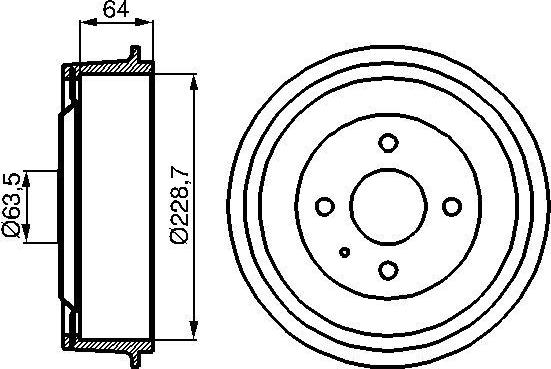 BOSCH 0 986 477 012 — Bęben hamulcowy