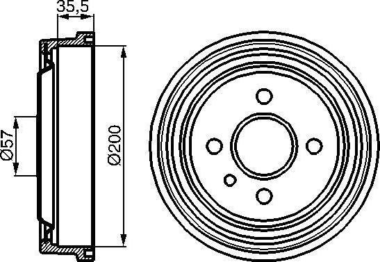 BOSCH 0 986 477 021 — Bęben hamulcowy