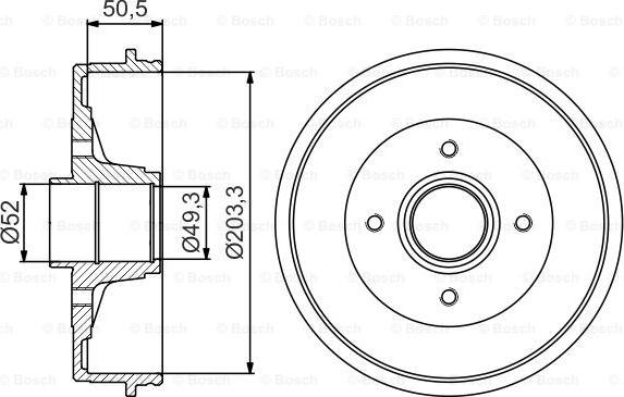 BOSCH 0 986 477 197 — Bęben hamulcowy
