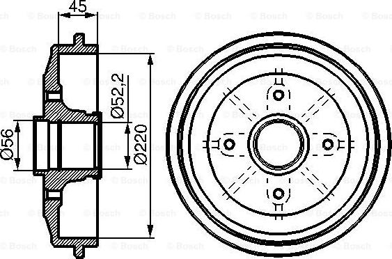 BOSCH 0 986 477 151 - BĘBEN HAM. CITROEN T. C3-DS3 10-16 Z ŁOŻYSKIEM