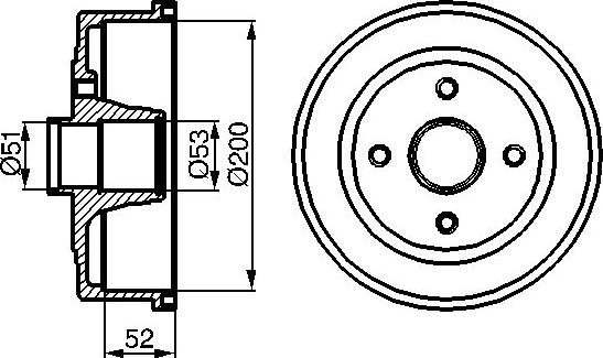 BOSCH 0 986 477 135 — Bęben hamulcowy