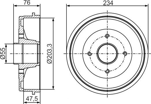 BOSCH 0 986 477 290 — Bęben hamulcowy