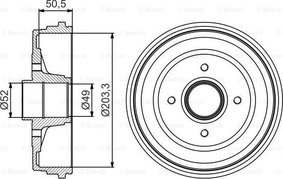 BOSCH 0 986 477 206 — Bęben hamulcowy