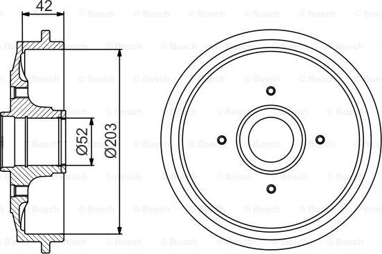 BOSCH 0 986 477 201 — Bęben hamulcowy