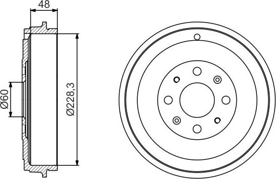 BOSCH 0 986 477 208 — Bęben hamulcowy