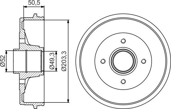 BOSCH 0 986 477 211 — Bęben hamulcowy