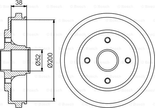 BOSCH 0 986 477 229 — Bęben hamulcowy