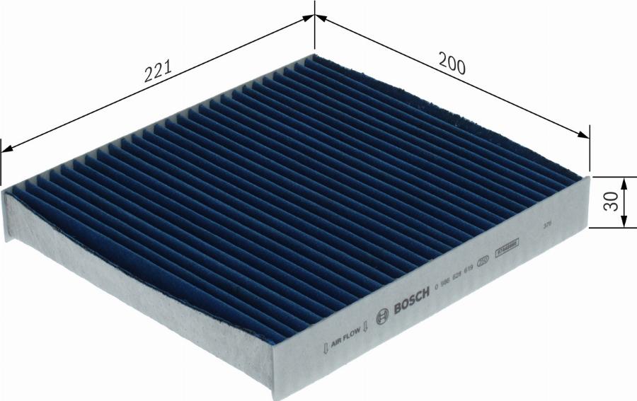 BOSCH 0 986 628 619 - FILTR KABINY FILTERPRO NISSAN ALMERA