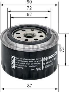 BOSCH 0 986 627 565 - Filtr oleju