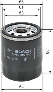 BOSCH 0 986 627 608 - Filtr oleju