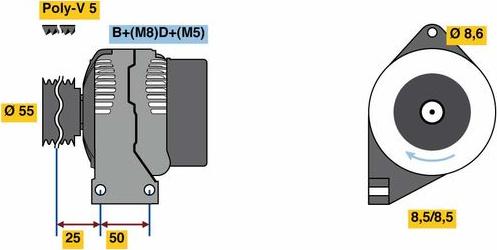 BOSCH 0 986 049 540 - Rdzeń alternatora
