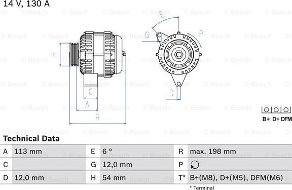 BOSCH 0 986 049 000 — Alternator