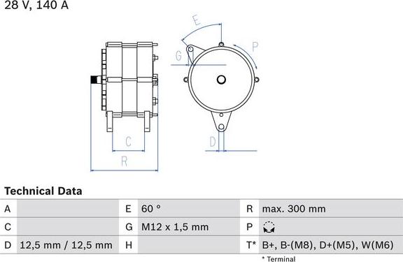 BOSCH 0 986 045 990 - Alternator