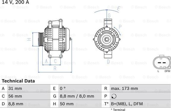 BOSCH 0 986 045 420 — Alternator