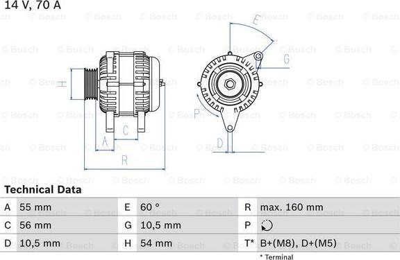 BOSCH 0 986 041 240 — Alternator