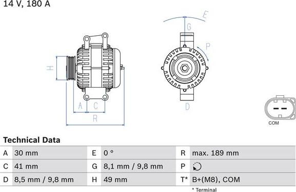 BOSCH 0 986 048 840 — Alternator