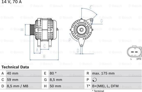 BOSCH 0 986 042 620 — Alternator