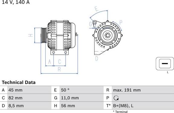BOSCH 0 986 042 840 - Alternator