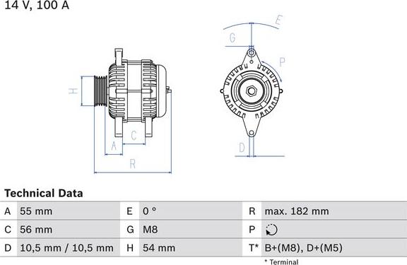 BOSCH 0 986 042 740 - ALTERNATOR OPEL ASTRA G