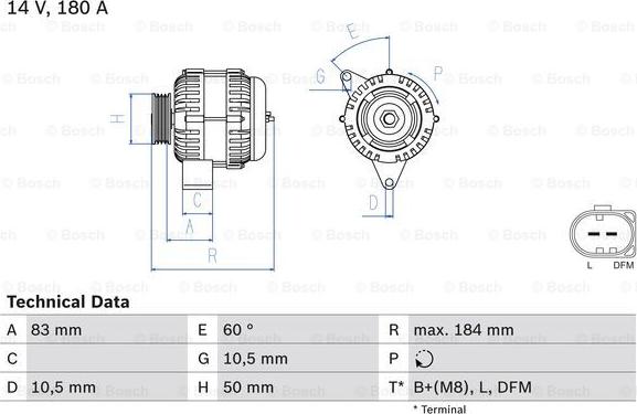BOSCH 0 986 047 480 — Alternator