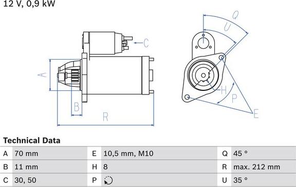 BOSCH 0 986 016 730 — Rozrusznik
