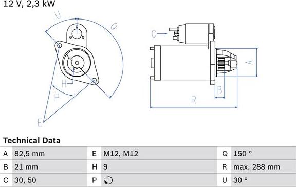 BOSCH 0 986 011 150 — Rozrusznik