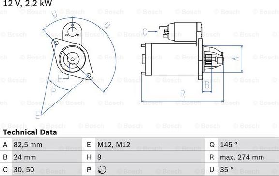 BOSCH 0 986 018 250 — Rozrusznik