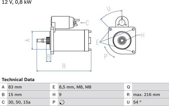 BOSCH 0 986 013 590 — Rozrusznik