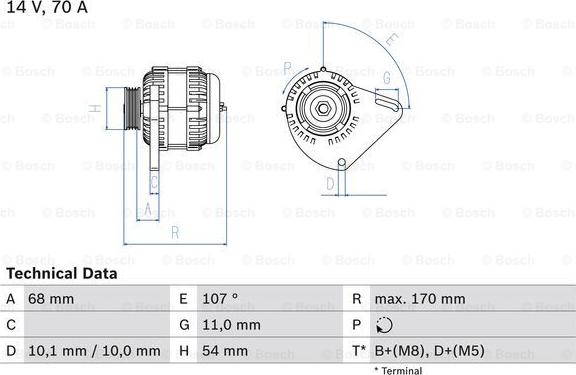 BOSCH 0 986 080 560 - Alternator