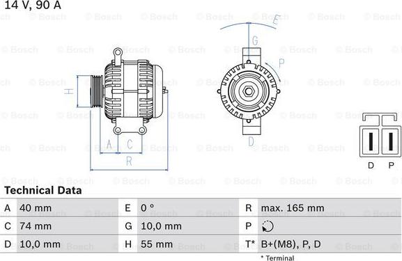 BOSCH 0 986 080 320 — Alternator