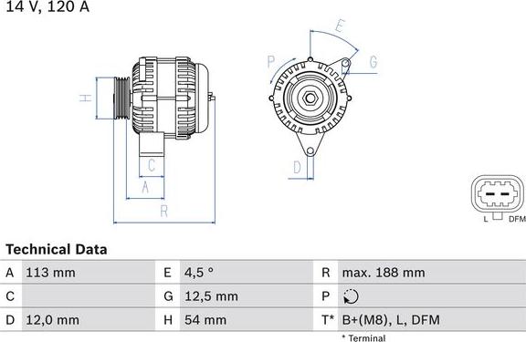 BOSCH 0 986 080 370 - Alternator