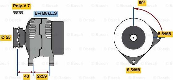 BOSCH 0 986 081 220 — Alternator